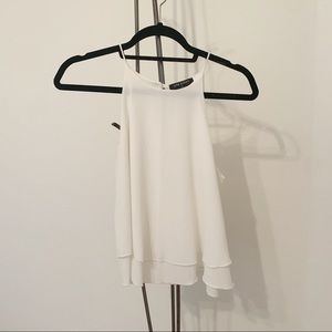 Julie Billiart White Halter Top